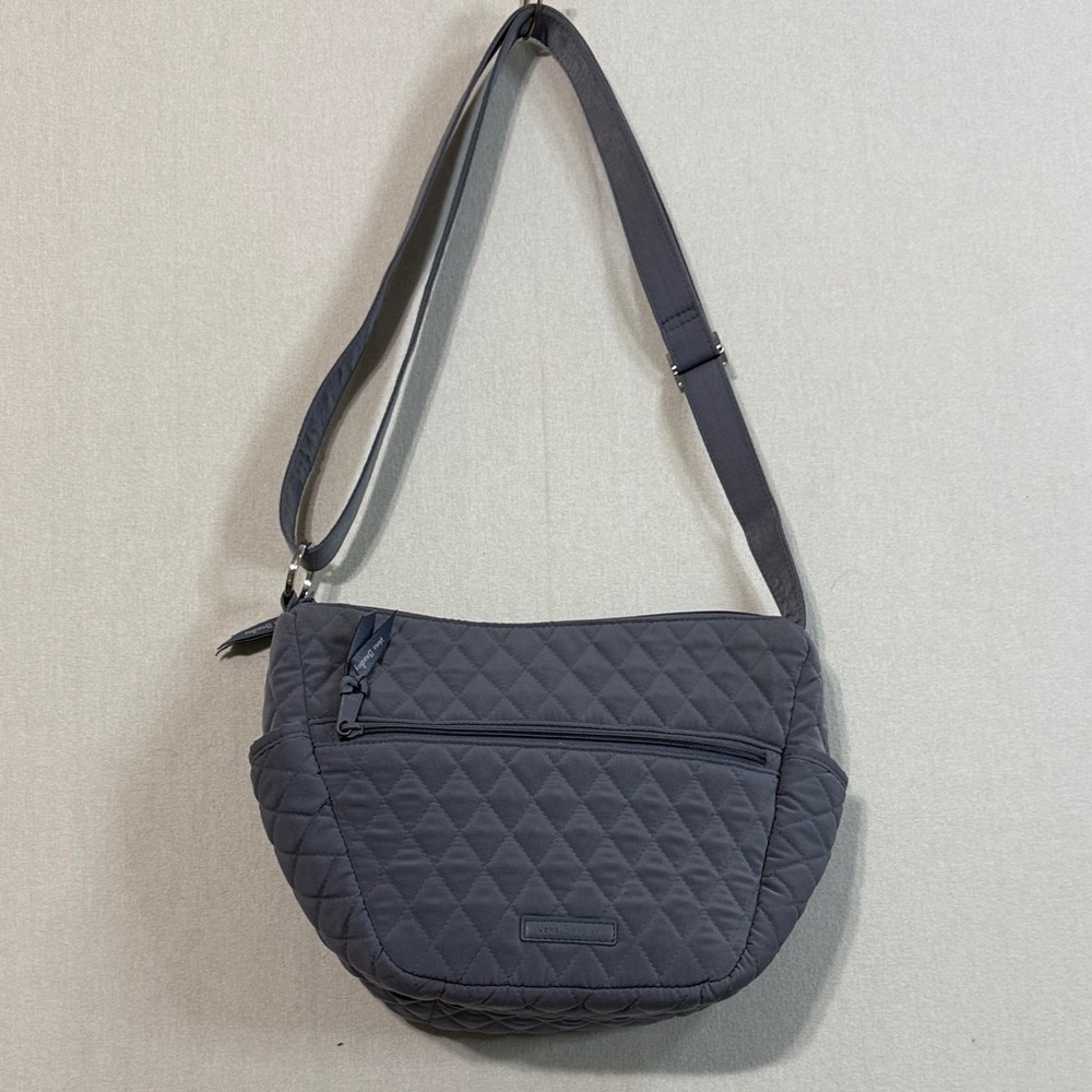 Vera Bradley Quilted Crossbody Bag in Dark Gray